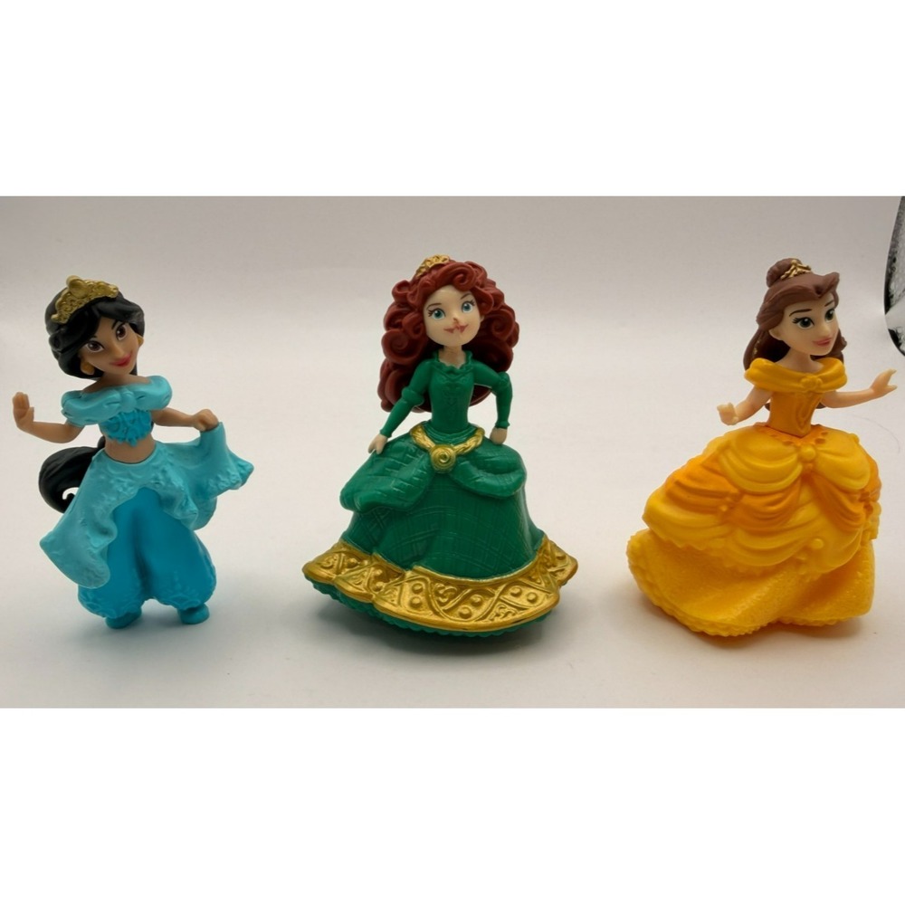 Disney Princess Figure Lot 6 Jasmine Belle Merida Ariel Mulan